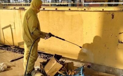 Гидроструйная очистка металлических поверхностей