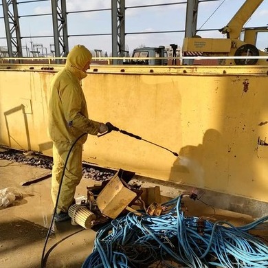 гидроструйная очистка кран-балки