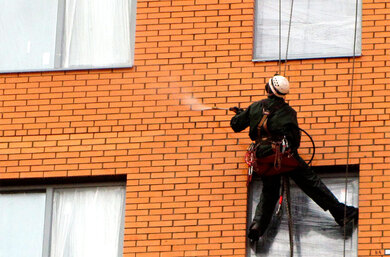 пескоструйная обработка фасада