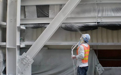 покраска несущей конструкции моста